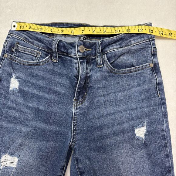 Judy Blue Beverly Vintage Relaxed Fit Distressed Raw Hem Jeans Womens Size 5/27 - Picture 10 of 14